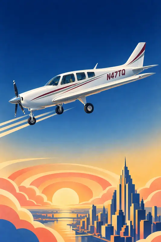 The Low-Wing — Deco Airline Poster 1935