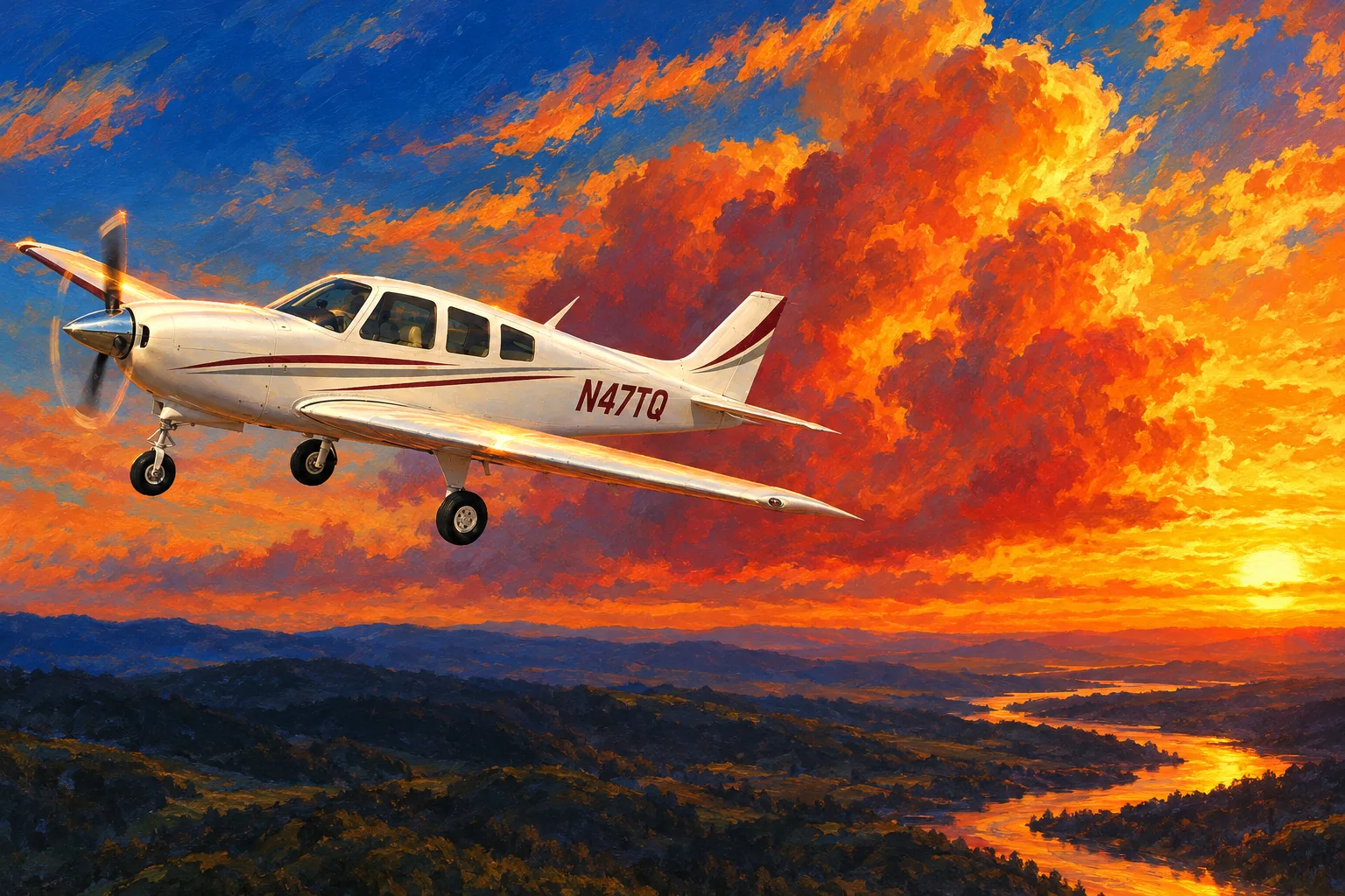 The Low-Wing, a sample aircraft, painted wide in the Pulp Cover 1938 style: Your aircraft, on a newsstand cover in 1938